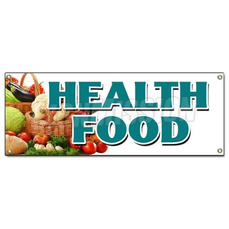 Signmission HEALTH FOOD BANNER SIGN vegetarian vegan organic gmo produce healthy B-Health Food